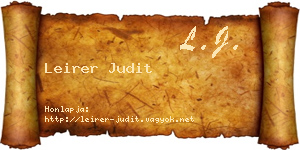 Leirer Judit névjegykártya