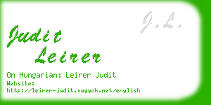 judit leirer business card